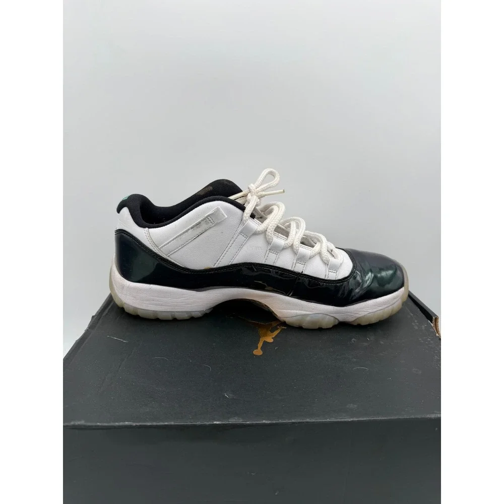 Air Jordan 11 Retro Low Emerald White Black Green 528895-145 Mens 11